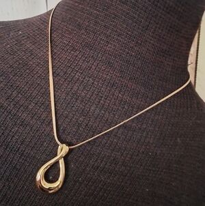 Lia Sophia Elegant Gold Teardrop Pendant Necklace